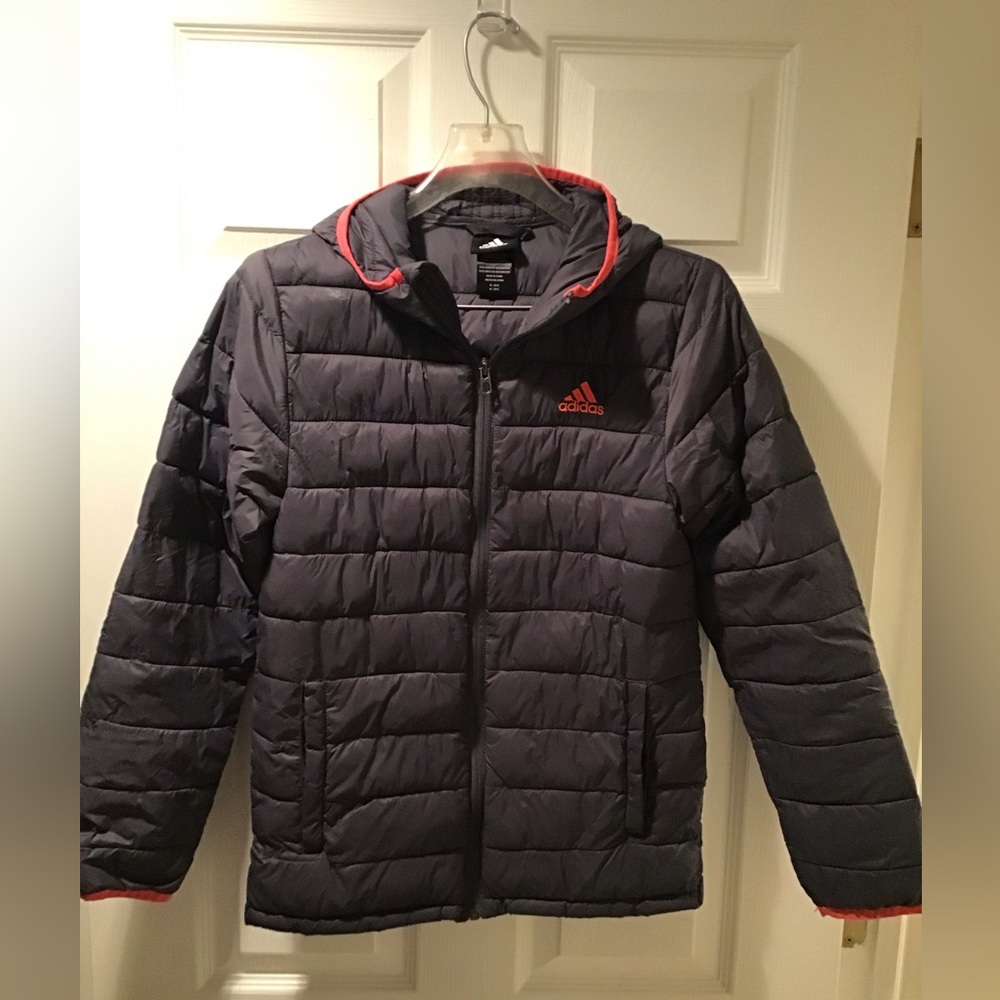Boys Adidas Grey Puffer Jacket M (10/12)